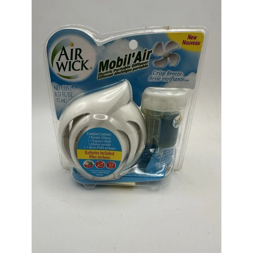 Air Wick Mobil‎ Air Electric Portable Scent Diffuser Crisp Breeze NEW SEALED Y2K